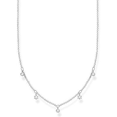 Thomas Sabo Ketting witte stenen 925 sterling zilver KE2071, Sterling Zilver, Zonder object Thomas Sabo Ketting witte stenen 925 sterling zilver KE2071, Sterling Zilver, Zonder object