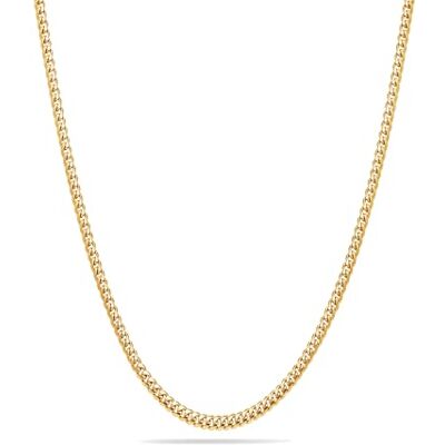 Kritz Cubaanse ketting, 3 mm, verguld, van roestvrij staal 316L, halsketting met pantserketting, Amerikaanse dames en heren, lengte 40, 45, 50, 55 cm, sieraden, geschenkkettingen (55 cm) Kritz Cubaanse ketting, 3 mm, verguld, van roestvrij staal 316L, halsketting met pantserketting, Amerikaanse dames en heren, lengte 40, 45, 50, 55 cm, sieraden, geschenkkettingen (55 cm)