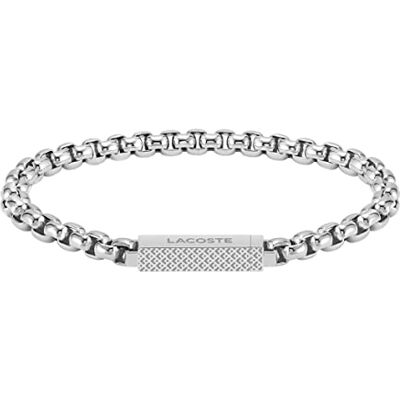 Lacoste Herenarmband collectie L'ESSENTIEL Verfraaid met klein piqué patroon 2040123 Lacoste Herenarmband collectie L'ESSENTIEL Verfraaid met klein piqué patroon 2040123