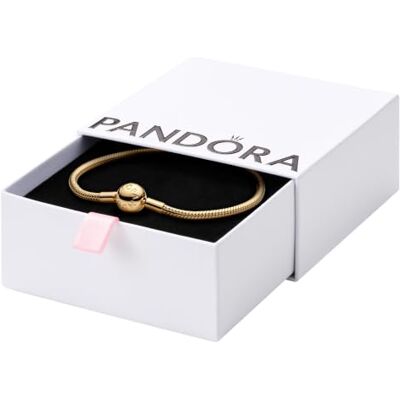 PANDORA Slangenarmband in 18 karaat verguld uit de Moments collectie 16 cm, 16 cm, Sterling Zilver, Zonder Edelsteen, Sterling zilver PANDORA Slangenarmband in 18 karaat verguld uit de Moments collectie 16 cm, 16 cm, Sterling Zilver, Zonder Edelsteen, Sterling zilver