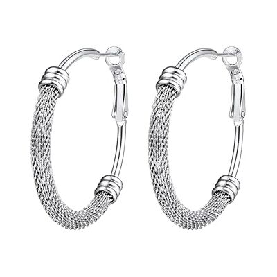 PROSTEEL Creolen van roestvrij staal verguld met 18 karaat goud, voor dames en meisjes, 25/30/40/60/70/80 mm PROSTEEL Creolen van roestvrij staal verguld met 18 karaat goud, voor dames en meisjes, 25/30/40/60/70/80 mm