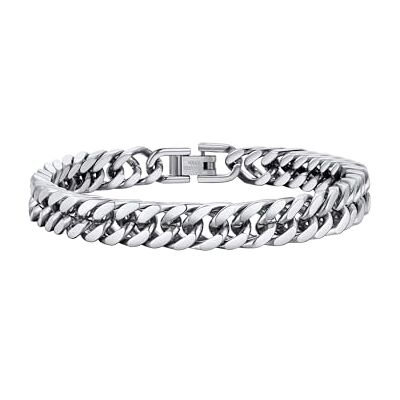 PROSTEEL Herenarmband, 19 cm/21 cm/23 cm, roestvrij staal/goud verguld/zwart grofmazige armband 8 mm/12 mm/17 mm breed, rapperstijl., Niet-kostbaar metaal, Geen edelsteen PROSTEEL Herenarmband, 19 cm/21 cm/23 cm, roestvrij staal/goud verguld/zwart grofmazige armband 8 mm/12 mm/17 mm breed, rapperstijl., Niet-kostbaar metaal, Geen edelsteen