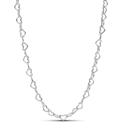 PANDORA Moments Verbonden halsketting van sterling zilver, compatibel met Moments Charms, maat 45 cm, 393334C00-45 PANDORA Moments Verbonden halsketting van sterling zilver, compatibel met Moments Charms, maat 45 cm, 393334C00-45