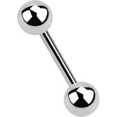 Modern Nature Piercing-Schmuck Titanium barbell piercing, 1,2 mm staaf met twee titanium ballen, Titanium Modern Nature Piercing-Schmuck Titanium barbell piercing, 1,2 mm staaf met twee titanium ballen, Titanium