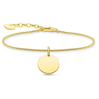 Thomas Sabo , Armband van sterling zilver, geen sieraad voor dames, goudkleurig, 19 cm, A1960-413-39-L19V, 19 cm, zilver, geen sieraad, 19cm, zilverkleurig, Geen sieraad Thomas Sabo , Armband van sterling zilver, geen sieraad voor dames, goudkleurig, 19 cm, A1960-413-39-L19V, 19 cm, zilver, geen sieraad, 19cm, zilverkleurig, Geen sieraad