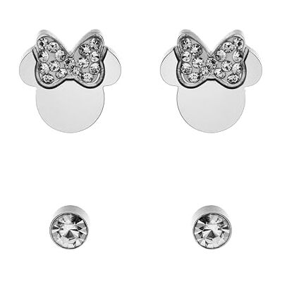 Disney 32021128 Oorbellen voor meisjes, roestvrij staal en kristal, rvs Disney 32021128 Oorbellen voor meisjes, roestvrij staal en kristal, rvs