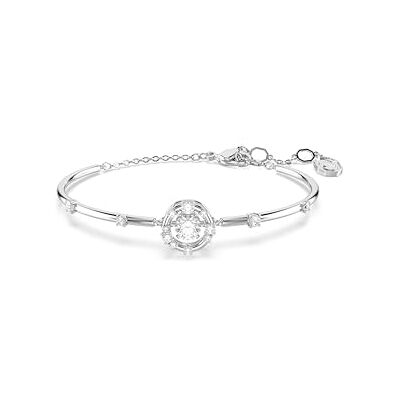 Swarovski Constella Collection, rond geslepen, danssteen, wit, gerhodineerd Swarovski Constella Collection, rond geslepen, danssteen, wit, gerhodineerd