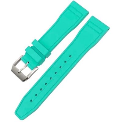 VELORE 21mm FKM en caoutchouc fluoré souple de 20 mm 22 mm pour IWC Big Pilot Portofino bracelet de montre en caoutchouc naturel outils(broche vert clair, 21mm) VELORE 21mm FKM en caoutchouc fluoré souple de 20 mm 22 mm pour IWC Big Pilot Portofino bracelet de montre en caoutchouc naturel outils(broche vert clair, 21mm)