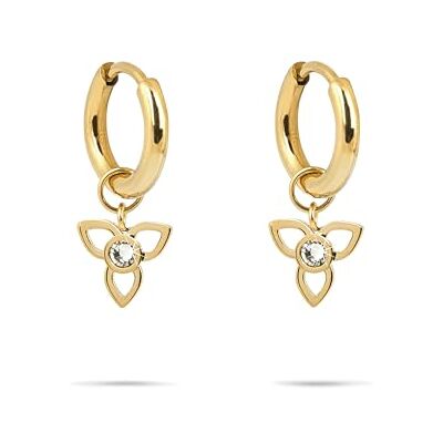 Tamaris Creolen voor dames, oorsieraden voor vrouwen met afneembare hangers, waterdicht, roestvrij staal, Roestvrij staal, Geen edelsteen Tamaris Creolen voor dames, oorsieraden voor vrouwen met afneembare hangers, waterdicht, roestvrij staal, Roestvrij staal, Geen edelsteen