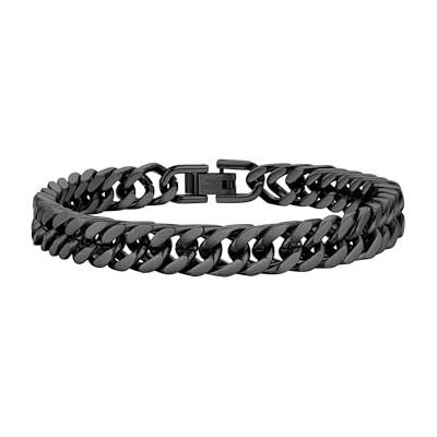 PROSTEEL Herenarmband, 19 cm/21 cm/23 cm, roestvrij staal/goud verguld/zwart grofmazige armband 8 mm/12 mm/17 mm breed, rapperstijl., Niet-kostbaar metaal, Geen edelsteen PROSTEEL Herenarmband, 19 cm/21 cm/23 cm, roestvrij staal/goud verguld/zwart grofmazige armband 8 mm/12 mm/17 mm breed, rapperstijl., Niet-kostbaar metaal, Geen edelsteen
