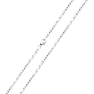 MATERIA by Matthias Wagner Materia 925 zilveren kogelketting glanzend 2,7 mm dames halsketting 40-70 cm met doos #K10, Sterling Zilver MATERIA by Matthias Wagner Materia 925 zilveren kogelketting glanzend 2,7 mm dames halsketting 40-70 cm met doos #K10, Sterling Zilver