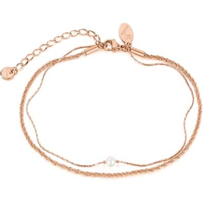 VICKWOOD Parelketting dames goud / armband / enkelketting van roestvrij staal gouden ketting voor dames 17 21 25 30 45 cm extra lang enkelbandje in roségoud/zilver voor, Roestvrij staal, Geen VICKWOOD Parelketting dames goud / armband / enkelketting van roestvrij staal gouden ketting voor dames 17 21 25 30 45 cm extra lang enkelbandje in roségoud/zilver voor, Roestvrij staal, Geen