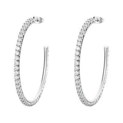 Brosway Creolen voor dames van uit de Desideri-collectie. Sieraden gemaakt van 316L staal met witte zirkonia. Artikelnummer: BEIE016 Brosway Creolen voor dames van uit de Desideri-collectie. Sieraden gemaakt van 316L staal met witte zirkonia. Artikelnummer: BEIE016