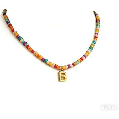 KOSLEOW Halsketting met maagdenpalm, personaliseerbaar, met letter, halsketting, initiaal, goud, voor dames en meisjes, cadeau voor 18 jaar, meisjes, sieraden van roestvrij staal, Boheemse stijl KOSLEOW Halsketting met maagdenpalm, personaliseerbaar, met letter, halsketting, initiaal, goud, voor dames en meisjes, cadeau voor 18 jaar, meisjes, sieraden van roestvrij staal, Boheemse stijl