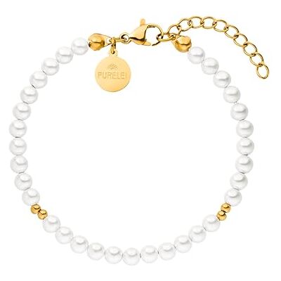Purelei Finesse Armband, Waterbestendige Parelarmband voor Vrouwen, Roestvrij Staal Armband met Kralen, Cadeau voor Vrouwen, Verstelbare Lengte 16-19 cm Purelei Finesse Armband, Waterbestendige Parelarmband voor Vrouwen, Roestvrij Staal Armband met Kralen, Cadeau voor Vrouwen, Verstelbare Lengte 16-19 cm