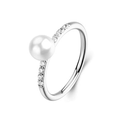 Brosway Damesring van zilver en oneindigheid/wit/parels Fancy collectie FIW177 Brosway Damesring van zilver en oneindigheid/wit/parels Fancy collectie FIW177