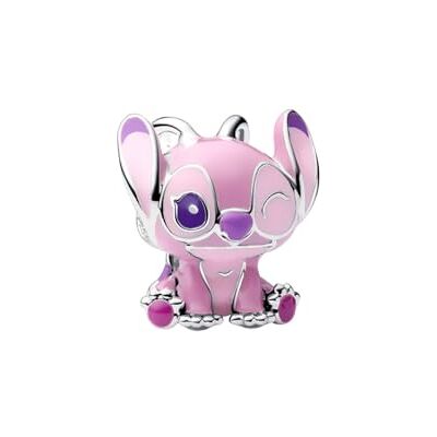 PANDORA Moments Disney Lilo en Stitch Angel 793739C01 sterling zilveren bedel compatibel met Moments hangers, 0,9 x 1,3 x 1,3 cm, zonder edelsteen PANDORA Moments Disney Lilo en Stitch Angel 793739C01 sterling zilveren bedel compatibel met Moments hangers, 0,9 x 1,3 x 1,3 cm, zonder edelsteen