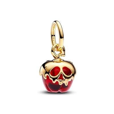 PANDORA Moments Disney Villains Böse Königin Apfel Charm-hanger van sterling zilver met vergulde metaallegering, compatibel met Moments Armbanden, 763421C01 PANDORA Moments Disney Villains Böse Königin Apfel Charm-hanger van sterling zilver met vergulde metaallegering, compatibel met Moments Armbanden, 763421C01