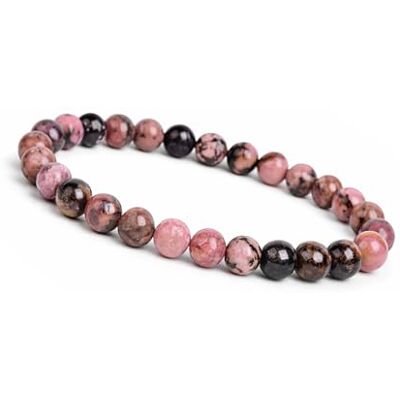 Unique Rhodoniet kralenarmband, elastische armband van natuursteen, 8 mm, handgemaakt, chakra en helende steen, voor dames en heren Unique Rhodoniet kralenarmband, elastische armband van natuursteen, 8 mm, handgemaakt, chakra en helende steen, voor dames en heren