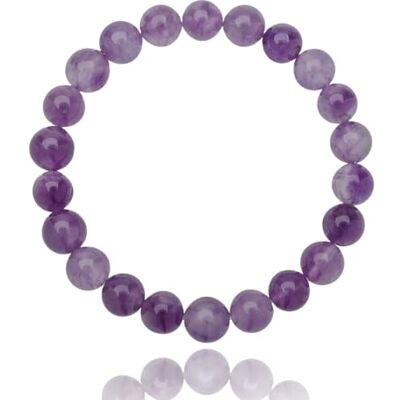 Unique Bracelet chakra en améthyste – Bracelet de perles en pierre naturelle élastique de 8 mm – Pierre de guérison et bracelet d'énergie fait à la main – Pour homme, femme et enfant Fabriqué en Unique Bracelet chakra en améthyste – Bracelet de perles en pierre naturelle élastique de 8 mm – Pierre de guérison et bracelet d'énergie fait à la main – Pour homme, femme et enfant Fabriqué en