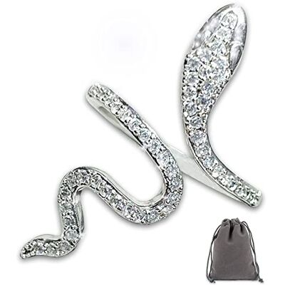 Generic Zilveren ringen voor dames 925 verstelbare slang glanzende zirkonia ringen dames en heren verlovingsring zilveren ring dames gothic retro party ring voor dames heren slang sieraden met geschenkdoos, Generic Zilveren ringen voor dames 925 verstelbare slang glanzende zirkonia ringen dames en heren verlovingsring zilveren ring dames gothic retro party ring voor dames heren slang sieraden met geschenkdoos,