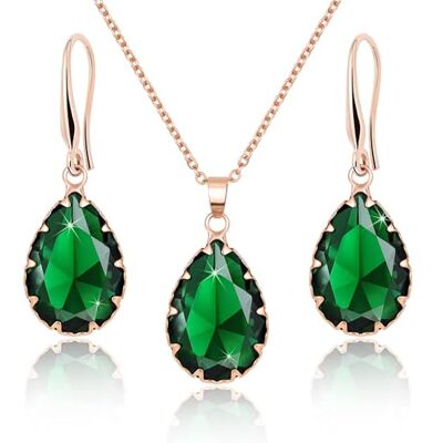 Gkaopi Sieradenset voor dames, kristalketting, druppel, oorbellen, sieradenset, bruid, met hanger, oorbellen, bruid, bruid, bruid, bruid, sieraden, set voor vrouwen en meisjes, Metaal Gkaopi Sieradenset voor dames, kristalketting, druppel, oorbellen, sieradenset, bruid, met hanger, oorbellen, bruid, bruid, bruid, bruid, sieraden, set voor vrouwen en meisjes, Metaal