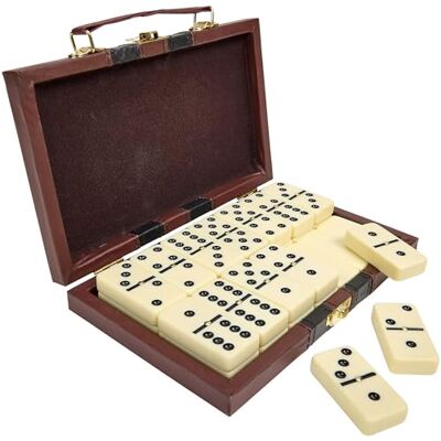 various Double Six Dominoset, 28-delig, met etui Klassiek dominospel voor gezellige momenten met familie of vrienden, thuis of op uitstap various Double Six Dominoset, 28-delig, met etui Klassiek dominospel voor gezellige momenten met familie of vrienden, thuis of op uitstap