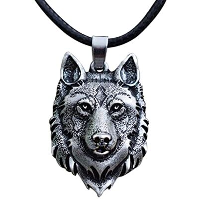 DUTACK southbankstore Vikingketting met wolfskop – Scandinavische Fenrier-hanger, Scandinavisch amulet, roestvrij staal DUTACK southbankstore Vikingketting met wolfskop – Scandinavische Fenrier-hanger, Scandinavisch amulet, roestvrij staal