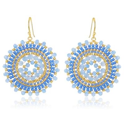 Elegance 11 designs Hangende oorbellen van glaskralen voor dames, boho-stijl, voor het strand, Glas, Geen edelsteen Elegance 11 designs Hangende oorbellen van glaskralen voor dames, boho-stijl, voor het strand, Glas, Geen edelsteen