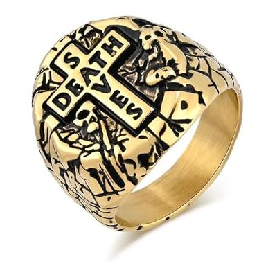 Hasdnker Ringen ring sieraden dames heren retro doodshoofd ring voor heren chic fantasie Halloween kruis sieraden feest Hasdnker Ringen ring sieraden dames heren retro doodshoofd ring voor heren chic fantasie Halloween kruis sieraden feest
