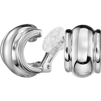 Traveller Oorbellen met clip, verguld/platina/tweekleurig Traveller Oorbellen met clip, verguld/platina/tweekleurig