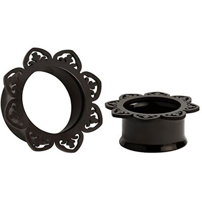 KUBOOZ 2018 roestvrij staal oor piercing flesh tunnel double flared oor draagzadel 8 – 25 mm, roestvrij staal, Zonder steen KUBOOZ 2018 roestvrij staal oor piercing flesh tunnel double flared oor draagzadel 8 – 25 mm, roestvrij staal, Zonder steen