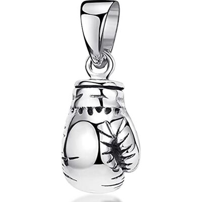 MATERIA by Matthias Wagner KA-45 Antieke 925 sterling zilveren bokshandschoen hanger voor heren, 925 sterling zilver, gerhodineerd MATERIA by Matthias Wagner KA-45 Antieke 925 sterling zilveren bokshandschoen hanger voor heren, 925 sterling zilver, gerhodineerd