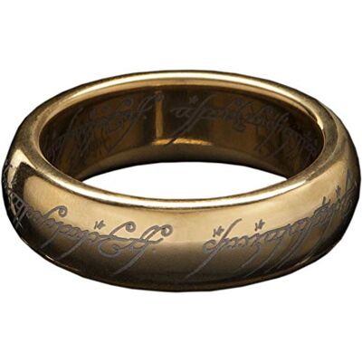 Weta Workshop Lord of the Rings LOTR™ The One Ring™ (verguld wolfraam met elvish runen), maat 8 Weta Workshop Lord of the Rings LOTR™ The One Ring™ (verguld wolfraam met elvish runen), maat 8