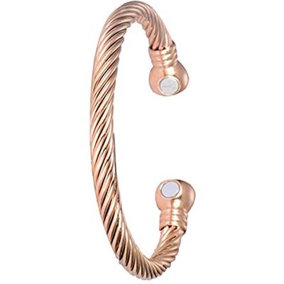 ART HTVNG Magnetische koperen armband met sterke elastiek voor armbanden voor dames en heren, koper ART HTVNG Magnetische koperen armband met sterke elastiek voor armbanden voor dames en heren, koper