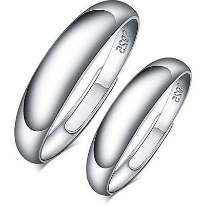 Infinite U Ring voor koppels van 925 zilver, verstelbaar, voor verloving en bruiloft, damesring, ringmaat 49 tot 64, kerst- en verjaardagscadeau, 925 zilver, zonder steen Infinite U Ring voor koppels van 925 zilver, verstelbaar, voor verloving en bruiloft, damesring, ringmaat 49 tot 64, kerst- en verjaardagscadeau, 925 zilver, zonder steen