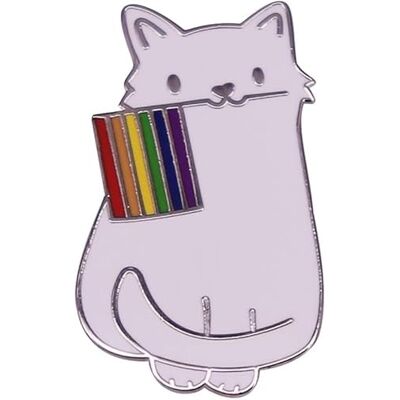 Jowxsx Mooie witte kat broche regenboog vlag reversspeld eenvoudige mode metalen accessoires kleding sieraden geschenken voor vrienden sieraden legering staal sieraden legering staal sieraden, acryl, Acryl Jowxsx Mooie witte kat broche regenboog vlag reversspeld eenvoudige mode metalen accessoires kleding sieraden geschenken voor vrienden sieraden legering staal sieraden legering staal sieraden, acryl, Acryl