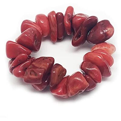 HGJH Ringen voor dames, Boheemse handgemaakte ring met natuurlijke rode koraalsteen voor dames, modieus sieraad, elastisch, meerkleurig, verstelbaar, kristal, voor bruiloftsfeest HGJH Ringen voor dames, Boheemse handgemaakte ring met natuurlijke rode koraalsteen voor dames, modieus sieraad, elastisch, meerkleurig, verstelbaar, kristal, voor bruiloftsfeest