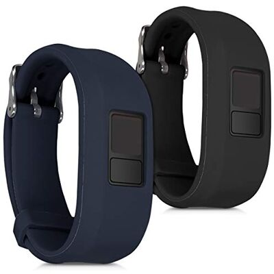 kwmobile Armband compatibel met Garmin Vivofit 3 armband, 2 x reservearmband van siliconen voor fitnesstracker kwmobile Armband compatibel met Garmin Vivofit 3 armband, 2 x reservearmband van siliconen voor fitnesstracker