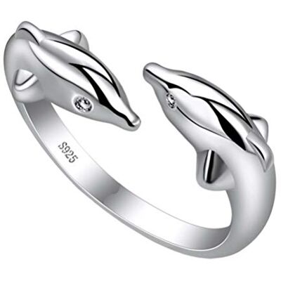 Holibanna Dolfijn-ring voor dames, bamboe, koper, bamboe, koper Holibanna Dolfijn-ring voor dames, bamboe, koper, bamboe, koper