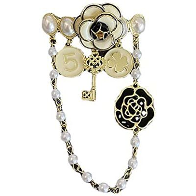 Aaobor Imitatie parel kwastje ketting broche, elegante reversspelden, vintage sieraden cadeau voor vrouwen, 1, gesimuleerde parel, legering Aaobor Imitatie parel kwastje ketting broche, elegante reversspelden, vintage sieraden cadeau voor vrouwen, 1, gesimuleerde parel, legering