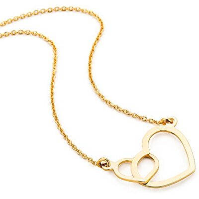 OROVI Halsketting met hartvormige hanger van 9 karaat (375) geelgoud, filigraan gouden ankerketting voor dames, ketting in hoogwaardig sieradendoosje om cadeau te geven, Goud, Geen edelsteen OROVI Halsketting met hartvormige hanger van 9 karaat (375) geelgoud, filigraan gouden ankerketting voor dames, ketting in hoogwaardig sieradendoosje om cadeau te geven, Goud, Geen edelsteen