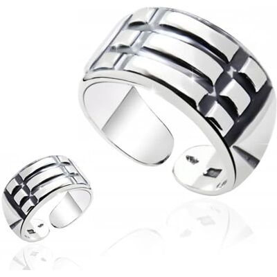 ZELYA Atlantis 925 zilveren ring, verstelbare ring voor dames en heren, amulet, energiebeschermingsring, open zilveren ring, sieraden met betekenis, geschenkdoos inclusief ZELYA Atlantis 925 zilveren ring, verstelbare ring voor dames en heren, amulet, energiebeschermingsring, open zilveren ring, sieraden met betekenis, geschenkdoos inclusief