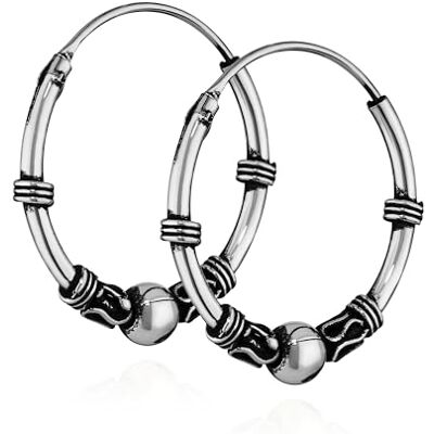 NKlaus Keltische gothic creolen van massief 925 sterling zilver, 20 mm, 7275 sterling zilver, sterling zilver NKlaus Keltische gothic creolen van massief 925 sterling zilver, 20 mm, 7275 sterling zilver, sterling zilver