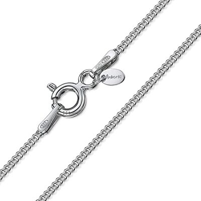 Amberta Sieraden Echt 925 Sterling Zilver Keten Gourmet Halskettingen Collier voor Kinderen Lengte: 36 cm Amberta Sieraden Echt 925 Sterling Zilver Keten Gourmet Halskettingen Collier voor Kinderen Lengte: 36 cm