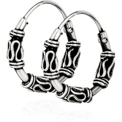 NKlaus 925 sterling zilver Celtic creolen oorbellen 12mm 7087 sterling zilver, sterling zilver NKlaus 925 sterling zilver Celtic creolen oorbellen 12mm 7087 sterling zilver, sterling zilver