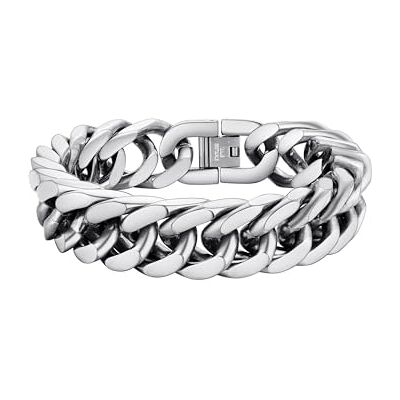 PROSTEEL Herenarmband, 19 cm/21 cm/23 cm, roestvrij staal/goud verguld/zwart grofmazige armband 8 mm/12 mm/17 mm breed, rapperstijl, Niet-kostbaar metaal, Geen edelsteen PROSTEEL Herenarmband, 19 cm/21 cm/23 cm, roestvrij staal/goud verguld/zwart grofmazige armband 8 mm/12 mm/17 mm breed, rapperstijl, Niet-kostbaar metaal, Geen edelsteen