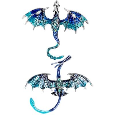 KSBBHDS Set van 2 metalen broches, Langdie olie cartoon vorm, creatieve persoonlijkheid, prachtige pinnen, retro accessoires voor kleding voor mannen en vrouwen, Taglia unica KSBBHDS Set van 2 metalen broches, Langdie olie cartoon vorm, creatieve persoonlijkheid, prachtige pinnen, retro accessoires voor kleding voor mannen en vrouwen, Taglia unica