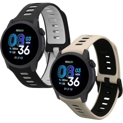 kwmobile Armband compatibel met Coros Pace 4 / PACE 3 / Apex 4 / Apex Pro armband 2 x reservearmband van siliconen voor fitnesstracker kwmobile Armband compatibel met Coros Pace 4 / PACE 3 / Apex 4 / Apex Pro armband 2 x reservearmband van siliconen voor fitnesstracker