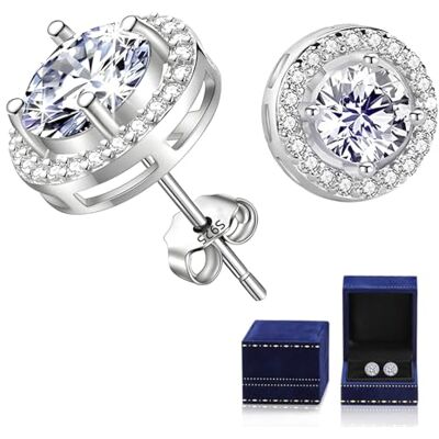 FEIKFEIZ Oorbellen voor Vrouwen 1CT Moissanite Diamant Lab Gekweekt 925 Zilver 18K Wit Goud Verguld Zilver Oorknopjes Sieraden Geschenk FEIKFEIZ Oorbellen voor Vrouwen 1CT Moissanite Diamant Lab Gekweekt 925 Zilver 18K Wit Goud Verguld Zilver Oorknopjes Sieraden Geschenk